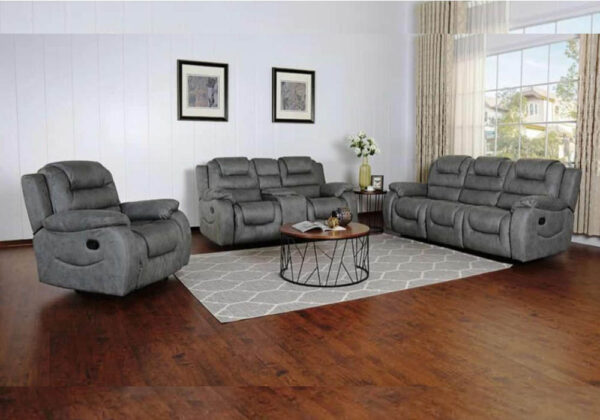 6 Seater Recliner Sofa Grey